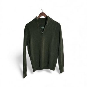 Outdoor Life Pullover Mens Sz Med Heather Grey 1/4 Zip Sweater